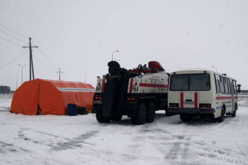 На трассе М-4 «Дон» областные спасатели развернули пункты обогрева
