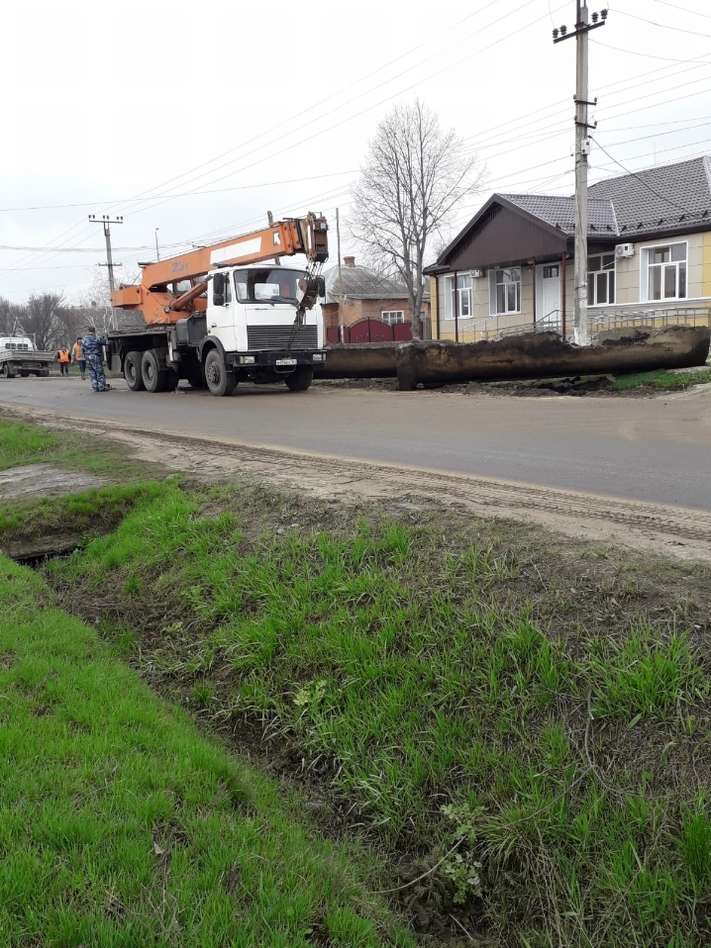 ремонт дороги на улице Октябрьской в Кашарах