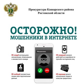Прокуратура Кашарского района: осторожно, мошенники в интернете