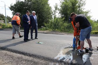 Ремонт дороги в Кашарах
