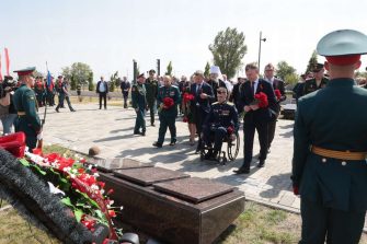 На Самбекских высотах прошла церемония захоронения бойцов Великой Отечественной войны