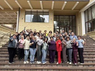 Коллектив детского сада «Зарянка» поблагодарил профсоюз за поездку в Кисловодск